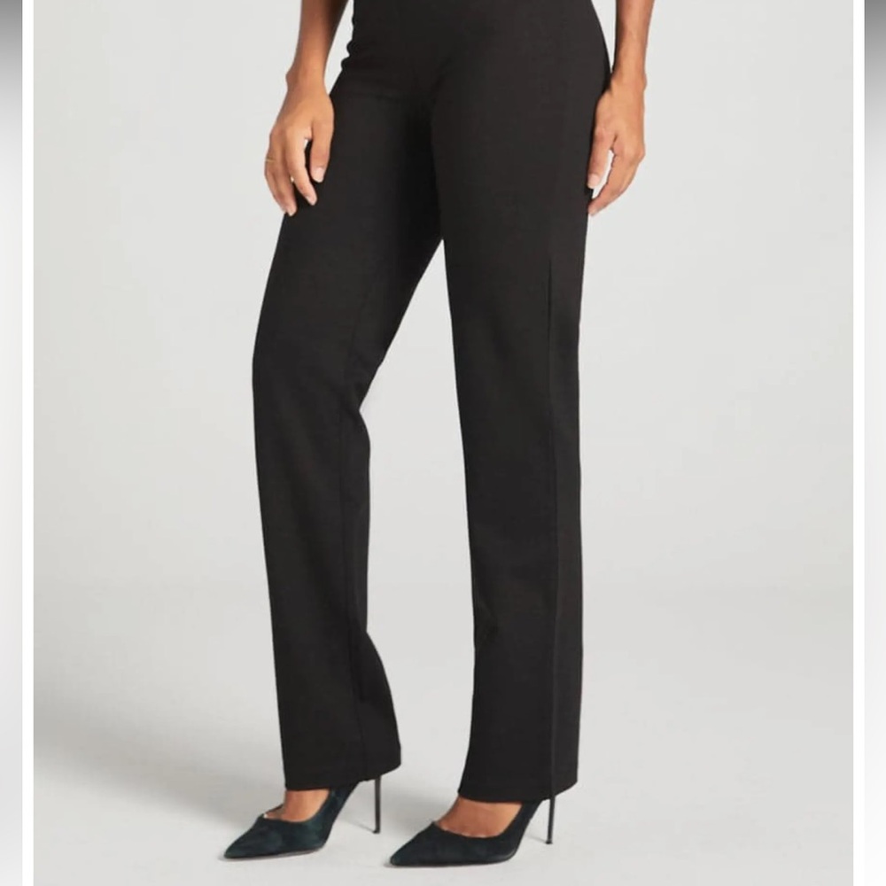 Betabrand Black Straight Leg Dress Pant Yoga Pants DPYP - Medium